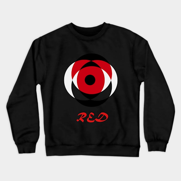 Red Eye Crewneck Sweatshirt by Riyo